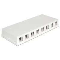 DeLOCK Keystone Surface Mounted Box - Gehäuse mit modularen Einsätzen - weiß - 8 Ports (86209)