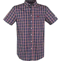 Lonsdale Chemise 'Brixworth' bleu / rouge / blanc