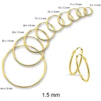 Marie-Celeste Ohrringe Rundrohr - 32 mm - Gold, (Or jaune 14 carats)