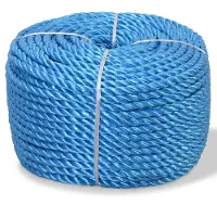 vidaXL Corde torsadée Polypropylène 12 mm 100 m Bleu