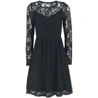 Gothicana by EMP Robe courte Gothic de - Robe Dentelle - S - 7XL - pour Femme - noir - Taille XL