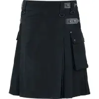 Black premium by emp Jupe mi-longue Gothic de - Kilt - S - 3XL - pour Homme - noir - Taille XXL