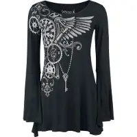 Gothicana by EMP T-shirt manches longues Gothic de - Bat Country - S - 5XL - pour Femme - noir - Taille L