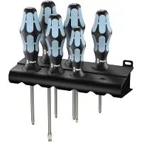Wera 3334/3350/3355/6 Rack (Cruciforme PZ, Recouvrement cruciforme Phillipps (PH), Vis fendues)