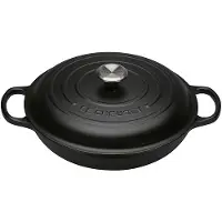 Le Creuset Gusseisen Gourmet Profitopf, Poêle + casserole, Noir