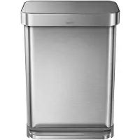 Simplehuman Rectangular Liner Pocket 55 litres Inox