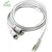 Inakustik In-akustik 00310003 Star - Câble audio MP3 (jack 3,5 mm vers RCA 2 broches, 3 m), couleur blanco