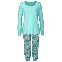 Buffalo Pyjama turquoise / bleu-gris