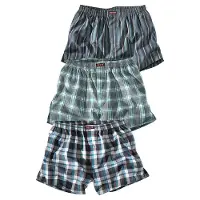 H.I.S. Boxers 'PAF' turquoise / gris foncé / blanc