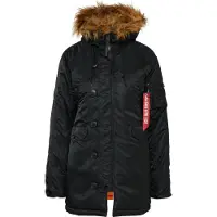 Alpha industries Veste d’hiver marron chiné / noir