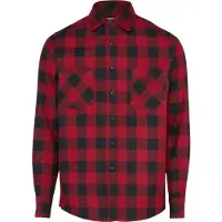 Urban Classics Chemise bourgogne / noir