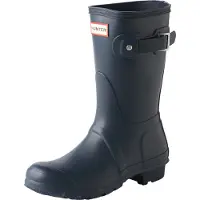 Hunter pour femme. WFS1000RMA Bottes courtes Original Wellington Boots navy (37), Plat, Aucun, Casuel, Marine