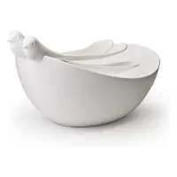 Qualy/New Arriva Co.,Ltd. Saladier Sparrow Blanc/Blanc