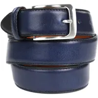 Profuomo Ceinture Cuir Marine Bleu foncé Bleu taille 105