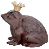 Super Merchant Crapaud Royal Décoratif en Fonte 14 cm