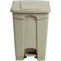 Jantex Poubelle de cuisine à pédale beige 65 L