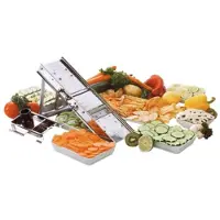 HorecaTraders Coupe-légumes | acier inoxydable | Mandoline | 41 x 13 x 25 cm