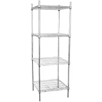 Vogue Étagère de rangement en métal avec étagères réglables 610 x 1853 x 610 mm