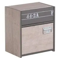 Parisot Table de chevet Fabien industriel - beige/gris