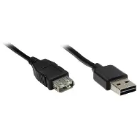 Alcasa electronik USB2.0 Verlängerung A-St.-A-Bu. schw. 2m