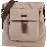 Tom Tailor Sac à bandoulière 'Rina' beige / chocolat