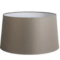 QAZQA Abat-jour en lin taupe 45 cm