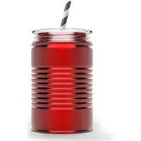 Asobu Gobelet Asobu Mason Jar I can Red 540 ml