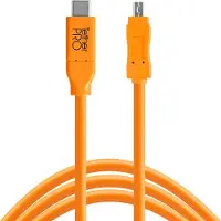 Tether Tools TetherPro USB-C vers 2.0 Mini-B 8 broches 4,6m orange
