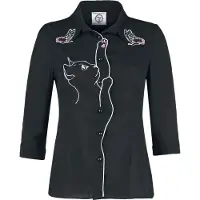 Dancing Days Chemisier Rockabilly de - Chemise Snow Bird - S - 4XL - pour Femme - noir - Taille M