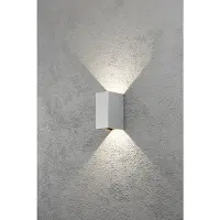 Konstsmide Spot mural LED Cremona Up - Down 2x3w - 3000K 17cm argent mat