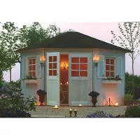 Solid Gartenhaus Fünfeck "Nancy" - 7,88 M² - 4,24 x 3 x 2,82 M - 28 mm