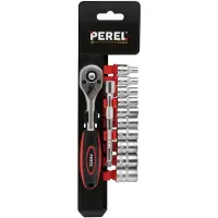 Perel Tournevis à cliquet 1/4" avec jeu de douilles 1/4" - 12pcs.
