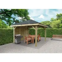Solid Abri de Jardin Maisonnette Chalet Kiosk Combination 347x347