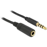Ednet - Rallonge pour casque micro - mini jack 4 pôles mâle pour mini jack 4 pôles femelle - 1 m - noir