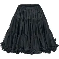 Banned Alternative Jupe mi-longue Rockabilly de - Jupon Walkabout - XS-S - XL-XXL - pour Femme - noir - Taille XL-XXL