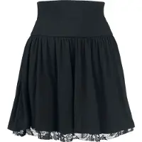 Rotterdamned Jupe courte de - Jupe Agrémentée De Dentelle - XS - 3XL - pour Femme - noir - Taille L