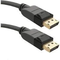 Qoltec 50465 Câble DisplayPort Noir (0.06 m), Câble vidéo, Noir