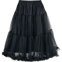 Hell Bunny Jupe mi-longue Rockabilly de - Penelope Petticoat - XS-S - XL-XXL - pour Femme - noir - Taille XL-XXL