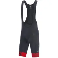Gore C5 Opti Cuissard+ court à Bretelles - noir/rouge 9935