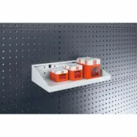 Bott Tablette L450xP250xH105/30mm gris clair adaptée aux panneaux perforés