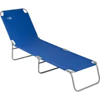 Bo Camp - Chaise longue - 5 pieds - Bleu