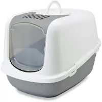 Savic Maison de toilette Savic Nestor XXL pour chat - gris clair / blanc