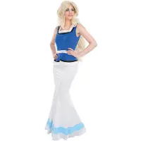 Chaks Costume Licence Officielle Falbala  Adulte - Bleu / blanc - L