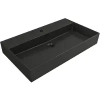 Plieger Kansas washboard - 80x45 cm - met kraangat - matzwart (45 cm, 80 cm)