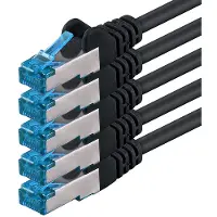 1Attack 4250344831686 câble de réseau Noir 0,5 m Cat6 SF/UTP (S-FTP)