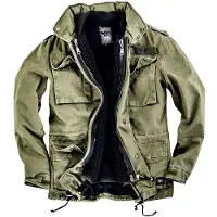 E.M.P. Merchandising Handelsgesellschaft Manteau d'hiver de - Veste Army Vintage - M - 7XL - pour Homme - olive - Taille 7XL