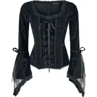 Gothicana by EMP T-shirt manches longues Gothic de - Rosemary - S - 3XL - pour Femme - noir - Taille S