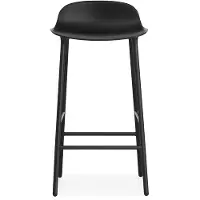Normann Copenhagen - Forme Tabouret de bar H65 Steel/Black