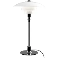 Louis Poulsen Lampe de table en verre PH 3½-2½ chrome