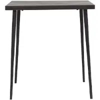 House Doctor Table en bois noir 70x70x76cm slated